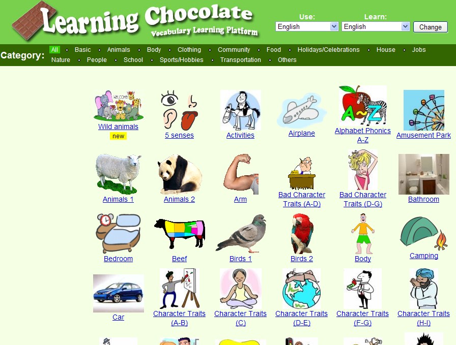 7 website miễn phí cho trẻ học những từ vựng đơn giản