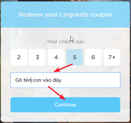 Cho biết tuổi và tên của con 