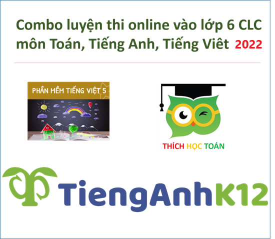Picture of Combo luyện thi lớp 6 CLC 2022 (Toán, Tiếng Anh, Tiếng Việt)