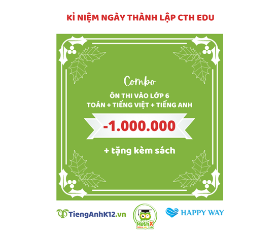 Ưu đãi tháng 7 ôn thi vào lớp 6